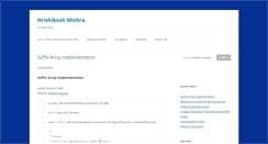 Desktop Screenshot of hrishikeshmishra.com